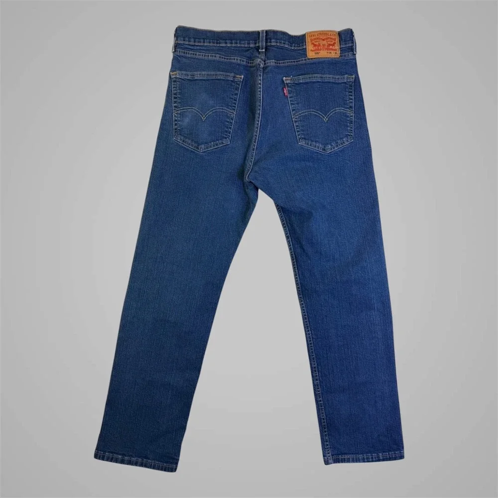 Levi's 505 Mens Jeans 36x29 Regular Fit Straight Leg‎ Blue Wash Denim Stretch